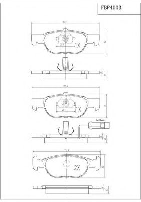 set placute frana,frana disc