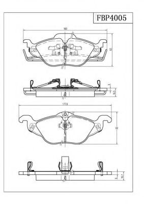 set placute frana,frana disc