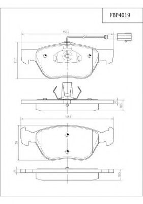 set placute frana,frana disc