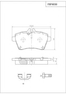 set placute frana,frana disc