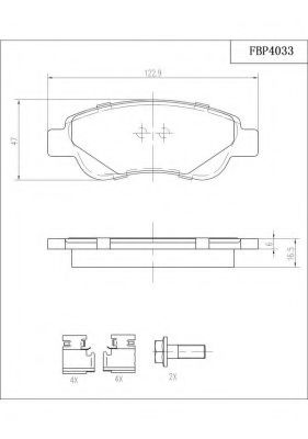 set placute frana,frana disc