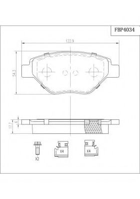 set placute frana,frana disc