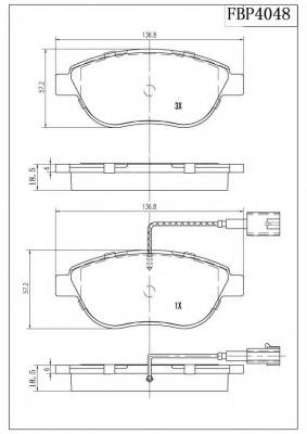 set placute frana,frana disc