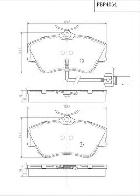 set placute frana,frana disc