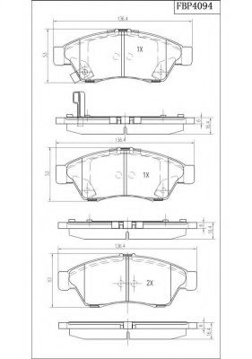 set placute frana,frana disc