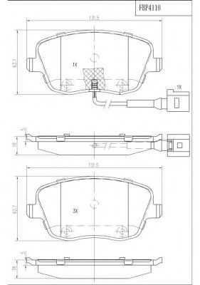 set placute frana,frana disc