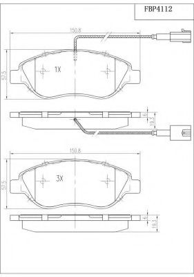 set placute frana,frana disc