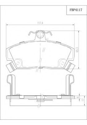 set placute frana,frana disc