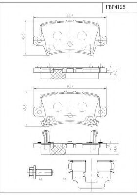 set placute frana,frana disc