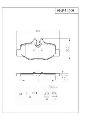 set placute frana,frana disc