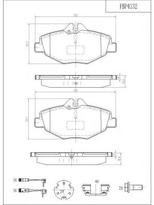 set placute frana,frana disc