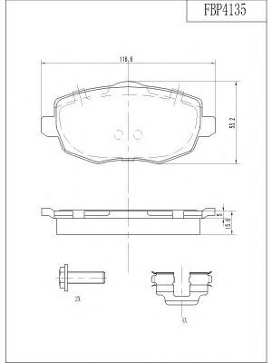 set placute frana,frana disc