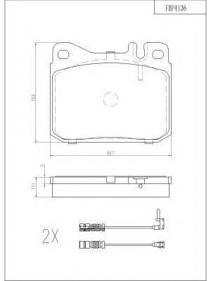 set placute frana,frana disc