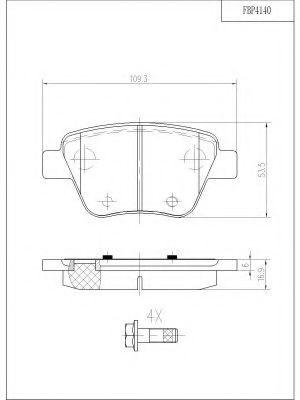 set placute frana,frana disc