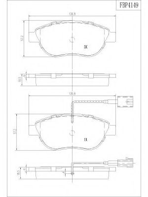 set placute frana,frana disc