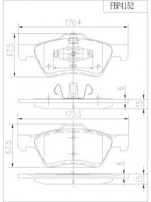 set placute frana,frana disc