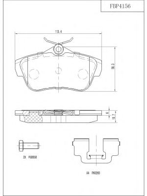 set placute frana,frana disc