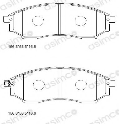 set placute frana,frana disc