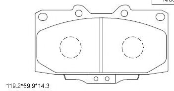 set placute frana,frana disc