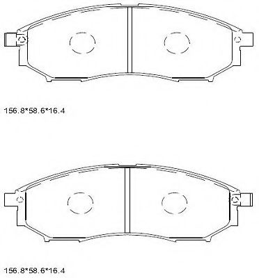 set placute frana,frana disc