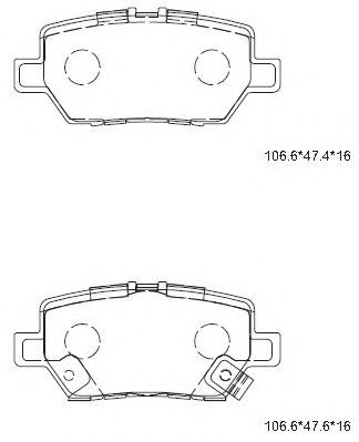 set placute frana,frana disc