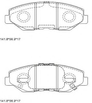 set placute frana,frana disc