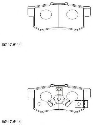 set placute frana,frana disc