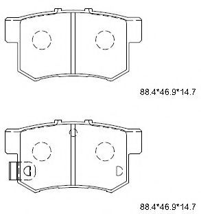 set placute frana,frana disc