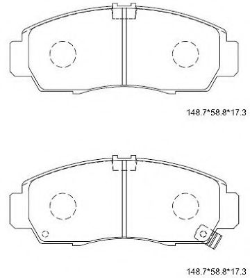 set placute frana,frana disc