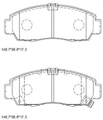 set placute frana,frana disc