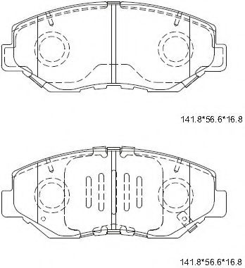 set placute frana,frana disc