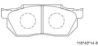 set placute frana,frana disc