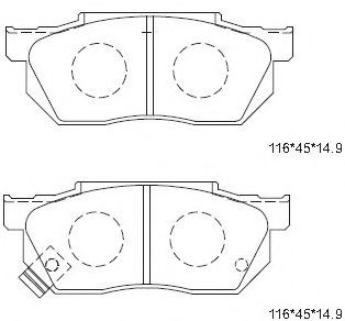 set placute frana,frana disc