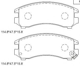 set placute frana,frana disc