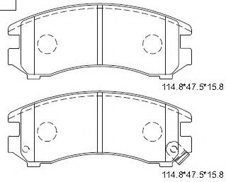 set placute frana,frana disc