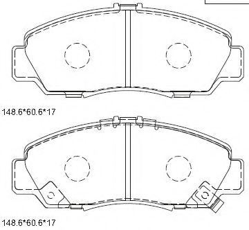 set placute frana,frana disc