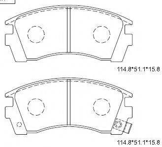 set placute frana,frana disc