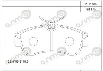 set placute frana,frana disc