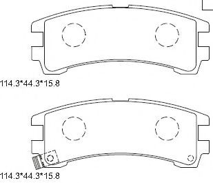 set placute frana,frana disc