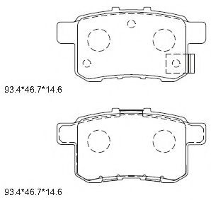 set placute frana,frana disc