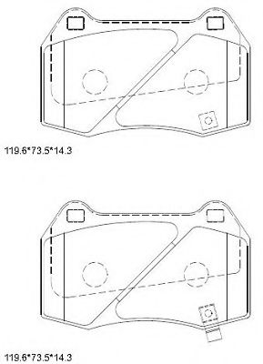 set placute frana,frana disc