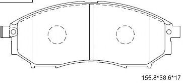 set placute frana,frana disc