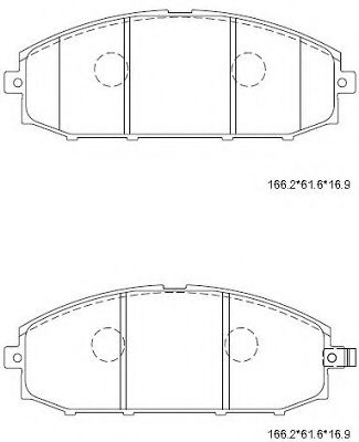 set placute frana,frana disc