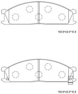 set placute frana,frana disc