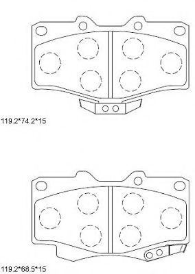 set placute frana,frana disc