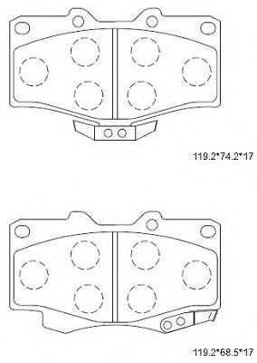 set placute frana,frana disc