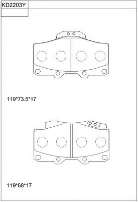 set placute frana,frana disc