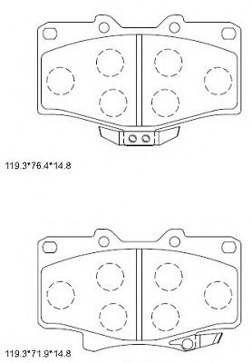 set placute frana,frana disc