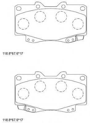 set placute frana,frana disc