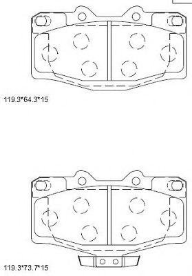 set placute frana,frana disc